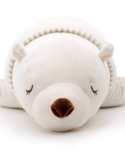 Niuniu Daddy Polar Bear Stuffed Animals 28 Inch Jumbo Large Plush Toy for Kids/Toddlers Kawaii Plushies for Girls/Boys Cute Cuddle Body Pillow for Sleeping Gift for Christmas Birthday 44 5194sMPcUjL