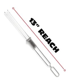 BBQ-AID Premium Barbecue Metal Skewers for Kabobs with Quick Release - Double Pronged, Stainless Steel Metal Skewers for Grilling - Kebab Skewers, Shish Kabob Skewers, Kabob Sticks, Veggies & More 6 Pack 14 5198TWH5yWL