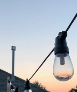 Brightech Ambience Pro Solar Powered Outdoor String Lights, 27 ftCommercial Grade Waterproof Patio Lights, 12 Edison Bulbs, Shatterproof LED Solar Christmas String Lights - 1W LED, Soft White 27 Feet 35 519D8c2qS1L