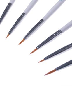 MEEDEN Miniature Detail Paint Brushes, 2/0 3/0 0 Small Fine Tip Paintbrush Set for Acrylic Watercolor Painting, Model Paint Brush for Craft, Nail 1 Pack 22 519PIPpdEIL