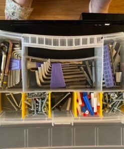 Rolling Tool Box with Wheels, Foldable Comfort Handle, and Removable Top – Toolbox Organizers and Storage by Stalwart 60 519PQQbSIxL