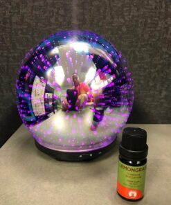 Aroma Outfitters 3D Galaxy Ultrasonic Glass Aromatherapy Diffusers | Aromatherapy Diffuser That Purifies Air | Aromatherapy Oils Humidifier with Amazing LED Lights | Home Essentials | 3D Glass 200ml 45 519QgdT95tL