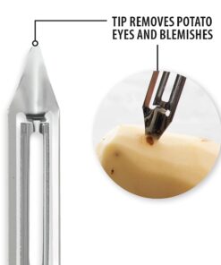 Rada Cutlery Vegetable Peeler Stainless Steel Blade with Aluminum Made in The USA, 7-1/4 Inches, 8, Silver Handle 8 519SNLyBsqL