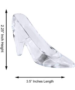 Super Z Outlet Plastic Mini Cinderella Princess Inspired Slipper High Heel Shoe Party Decoration for Weddings, Birthday Party, Table Serving, Candy & Other Event Favors (24 Pieces) 34 519X3 r3LRL 1