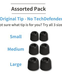 Comply T-500 Memory Foam Replacement Earbud Tips For KZ ZS10, ZSN, AS10, ZSX, STARFIELD, FH7, FIIO, MOONDROP And More Earphones (Assorted), Black, Small/Medium/Large, 3 Pairs 500 24 519a5rqLeL