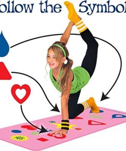 Chi Universe, Yoga Mat & Game, Kids, Tween, Adult sizes + Free App and How-To Poster, Fun Activities - Follow the Symbols, Aligns the Body - Easy to Learn for All Levels, Phresh Chi Mat for Yoga, Fitness, Exercise, Meditation, Wellness Adult/Tween Pink 15 519aLONQlwL