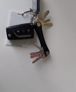 KEYSMART Key Holder for Keychain Key Ring - Compact Key Organizer Key Chain Key Case, Minimalist Pocket-Sized EDC Keychain, Loop Piece for Car Fobs, Expandable (up to 14 Keys, Black) 40 519bWkJKpL