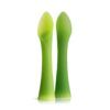 Olababy 100% Silicone Soft-Tip Training Spoon for Baby Led Weaning 2pack Training Spoon Set Lime / Kale