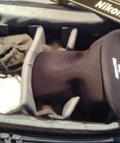 MegaGear MG091 Nikon D3500, D5600, D3400, D5500, D7200, D3300, D5300, D610, D7100, D600, D3200 Ultra Light Neoprene Camera Case, Black insade Yellow 33 519dIYwf7OL