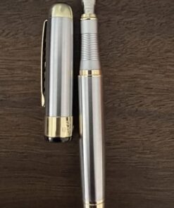 JINHAO 250 Stainless Steel Gold Trim Fountain Pen - Medium 1 36 519ggv2ssVL