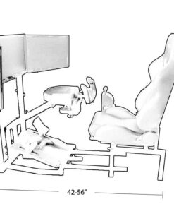 GTR Simulator CRJ Model Flight Simulator Silver Frame with Adjustable Majestic Black Leatherette Seat Flight Simulation Cockpit with Dual Control Mount and Triple | Single Monitor Stand 13 519n7hsipWL