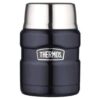 THERMOS Stainless King Vacuum-Insulated Food Jar with Spoon, 16 Ounce, Midnight Blue Red