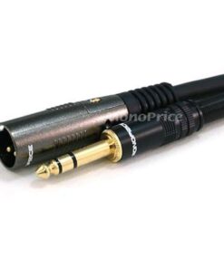 Alternative view of Monoprice XLR Male to 1/4-Inch TRS Male Cable - 10 Feet - Black, 16AWG, Gold Plated - Premier Series 10Ft