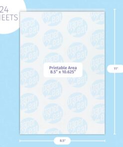 paper2eat Frosting Sheets Premium (Icing Sheets) 8.5“ x 11“ – 24 count – White Edible Printer Paper 8.5x11 Inch (Pack of 24) 33 519rQ025qcL