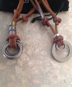 FIBO STEEL Alloy Vinatge Pendant Necklace for Men Leather Chain Adjustable 2 Pcs a Set 48 519zLD0W97L