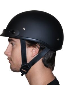 Daytona Helmets Half Skull Cap Motorcycle Helmet – DOT Approved X-Large Dull Black 34 51A0DAni5EL
