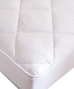 MAXI Full Mattress Pad Topper Fitted | Down Alternative Mattress Cover, 100% Cotton Top, 300 TC Quilted | Highly Breathable, Full Coverage Bed Mattress Pad | Full Size (54x75) Stretches to 16” White 12 51A3Dh50IwL