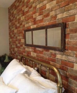 Wallpaper Faux Smooth Rust Tuscan Brick Wall, Looks Real Up! 11 yd 39 51A7Ui42V2L