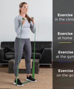 THERABAND Resistance Bands, 6 Yard Roll Professional Latex Elastic Band For Upper & Lower Body, Core Exercise, Physical Therapy, Pilates, Home Workouts, & Rehab, Green, Heavy, Intermediate Level 1 Green - Heavy 15 51ANMW80NJL