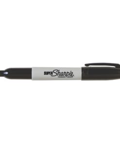 Sharpie Super Permanent Markers, Broad Fine Tip, Black, 12 Count Marker 12 51AOP6ksm L