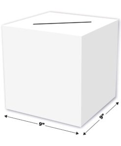 Beistle White Card Box Holder For Weddings, Baby Showers, Birthdays, Graduation Party Supplies 9" x 9" 22 51AQjvS07RL
