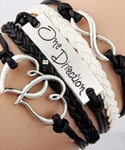 Ebuyingcity Fashion Infinite Bracelet Leather Knit Rope Love Direction Heartpunk Charms 8 51AVfY6NfcL