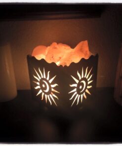 CRYSTAL DECOR Himalayan Pink Salt Lamp Basket & Dimmer Cord Bulb Bagua 29 51AfFGmJynL