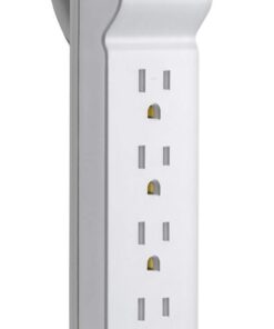 Alternative view of Belkin 6-Outlet Home and Office Power Strip Surge Protector, 4ft Cord White 4'