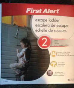 First Alert Two-Story Fire Escape Ladder, Steel, Anti-Slip, EL52-2, Black 34 51AguQohUZL