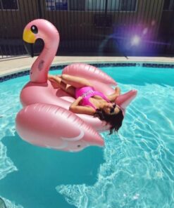 Jasonwell Giant Inflatable Flamingo Pool Float with Fast Valves Summer Beach Swimming Pool Floatie Lounge Floating Raft Party Decorations Toys for Adults Kids XXX-Large 32 51AjiQuD4VL