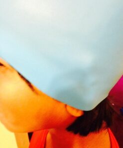 Reversible Silicone Swim Cap, Waterproof 2-in-1 Swimming Caps for Men and Women with Carry Bag, Flexible Adult Swimmers Cap for Short and Medium Length Hair Red/White 15 51Als1ROaTL