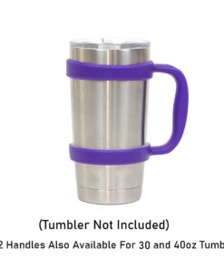F-32 Handle - 19 COLORS - 20oz Size - Compatible with 20 Oz YETI Tumbler Travel Mug (20OZ, PURE PURPLE) 20ozPure Purple (100% Purple) 20.0 ounces 16 51AsiOsoJQS