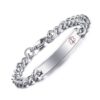 Free Engraving- 8mm High Polished Surgical Steel Chain Medical Alert ID Bracelets for Women and Men Accessories