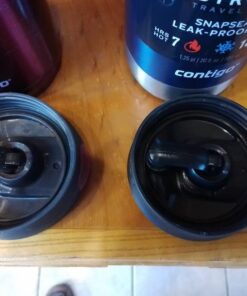 Contigo Byron Vacuum-Insulated Stainless Steel Travel Mug with Leak-Proof Lid, Reusable Coffee Cup or Water Bottle, BPA-Free, Keeps Drinks Hot or Cold for Hours, 20oz, Blue Corn 42 51B2rMZnunL