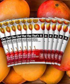 That's it. Apple + Mango 100% Natural Real Fruit Bar, Best High Fiber Vegan, Gluten Free Healthy Snack, Paleo for Children & Adults, Non GMO No Sugar Added, No Preservatives Energy Food (12 Pack) 12 Count (Pack of 1) 14 51BDEQFzanL