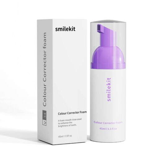 Colour Corrector Purple Toothpaste, V34 Purple Toothpaste for Teeth Whitening, Purple Toothpaste Purple Teeth Whitening Foam for Tooth Stain Removal Teeth Whitening Booster Multicolor