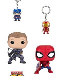 Funko POP Marvel: Civil War Hawkeye Spiderman, Iron Man & Captain America Keychain 28 51BM9fhhBIL