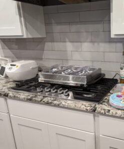 Nutrichef Professional Stainless Steel Buffet Warmer Server with 3 Trays | Portable Hot Plate Food Warmer Station for Parties & Events | Easy to Clean | 3 See-through lids | Max Temperature 175F 3 Pot 3.5 Quart 17 51BNyTJbSXL