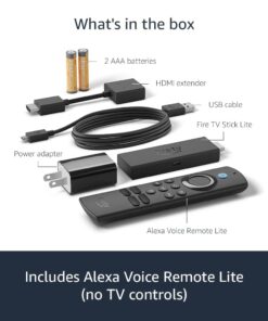 Amazon Fire TV Stick Lite, free and live TV, Alexa Voice Remote Lite, smart home controls, HD streaming 23 51BSbpdzTL