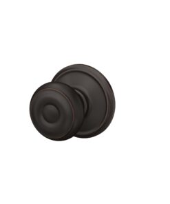 Schlage F40 GEO 716 Georgian Door Knob, Bed & Bath Privacy Lock, Aged Bronze 17 51BaEHXTRaL