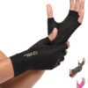 Copper Compression Arthritis Gloves | Fingerless Arthritis Carpal Tunnel Pain Relief Gloves For Men & Women | Hand Support Wrist Brace For Rheumatoid, Tendonitis, Swelling, Crocheting, Typing (M) Black Medium (1 Pair) 25 51Be9m6zWRL 1