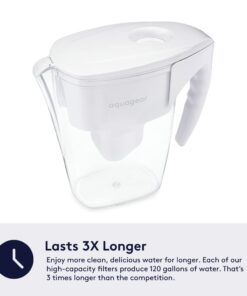 Alternative view of Aquagear Water Filter Pitcher – Lead, Chlorine, PFOA/PFOS, Microplastics Filter, 10 Cup, 120 Gallon Filter Life - Filter Media Made in USA