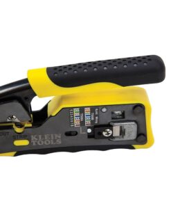 Klein Tools VDV226-110 Ratcheting Modular Data Cable Crimper / Wire Stripper / Wire Cutter for RJ11/RJ12 Standard, RJ45 Pass-Thru Connectors 42 51Bm4WgYKDL