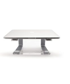 Griffin Elevator Laptop Stand - Ergonomic Computer Riser & Laptop Mount Made of Sturdy Brushed Aluminum - Supports Posture & Elevates Workspace with a Minimal Design, Space Grey Clear (2.5 Oz) Matte Space Grey/Clear Single 10 51Bn4IEpFL