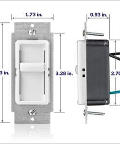 Leviton SureSlide Dimmer Switch for Dimmable LED, Halogen and Incandescent Bulbs, 6672-1LT, Light Almond 17 51BnB1wSUqL