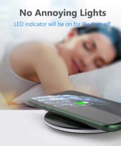 Yootech Wireless Charger,10W Max Fast Wireless Charging Pad Compatible with iPhone 15/15 Plus/15 Pro Max/14/13/SE 2022/12/11/X/8,Samsung Galaxy S22/S21/S20,for AirPods Pro 2(No AC Adapter) Black/Black 28 51BsvJx2bwL 1