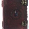 Handmade Embossed Blue Stone Leather Journal Notebook Refillable Sketchbook with 2 Latches, Lace Edging Diary By Cuero 12 51BwEb3avML