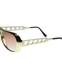 zeroUV - White Square Sunglasses for Men with Colored Reflective Mirror Lens Gold Amber 60 Millimeters 21 51BxGQS514L