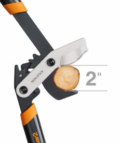 Fiskars 32" PowerGear2 Steel Blade Garden Bypass Lopper and Tree Trimmer - Sharp Precision-Ground Steel Blade Tree Cutter Blade for Branches up to 2" Diameter 32 in 40 51BzFYPtVdL