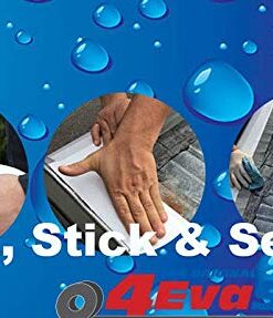 Multi-Purpose Rubberized Roofing and Waterproofing Tape Stops Leaks ! - Roof RV Camper Awning Tarp Boat Repair - White 4in x 50 ft 10 51C WVY87L